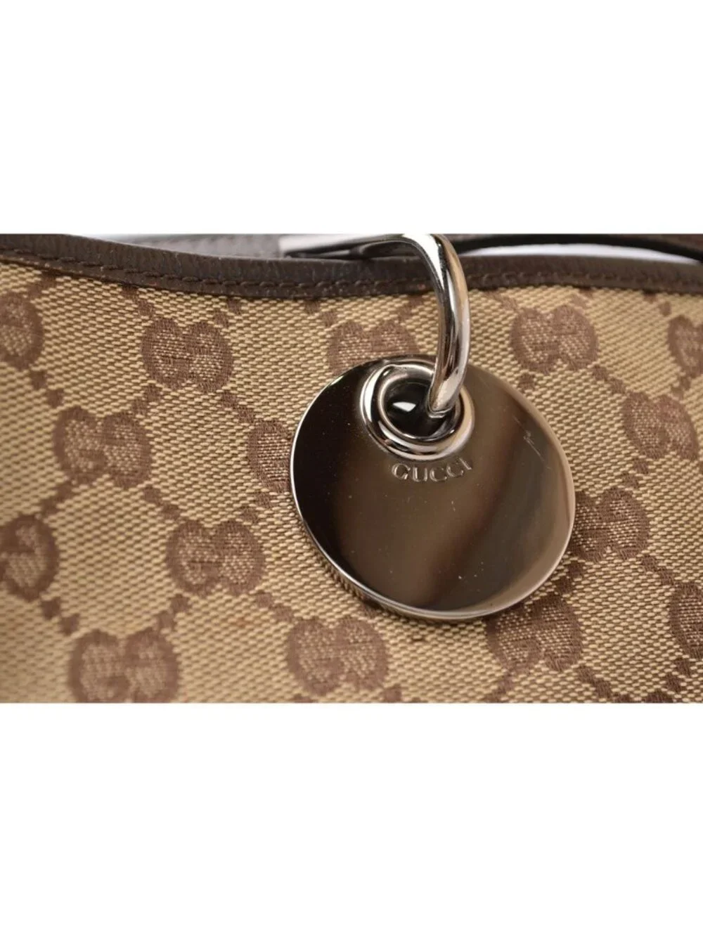 Gucci Tote Bag Shopping GG Canvas Beige Brown